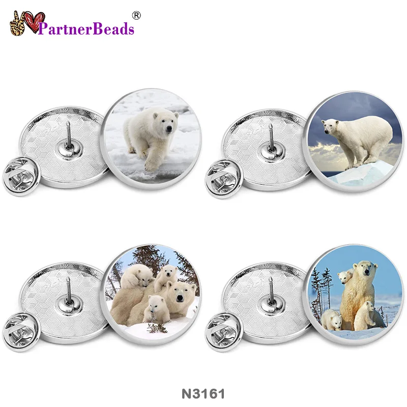 

Полярный медведь окрашенная металлическая брошь красивые пуговицы 15 мм/18 мм/21 мм/23 мм/25 мм/28 мм бусины партнеbeads N3161