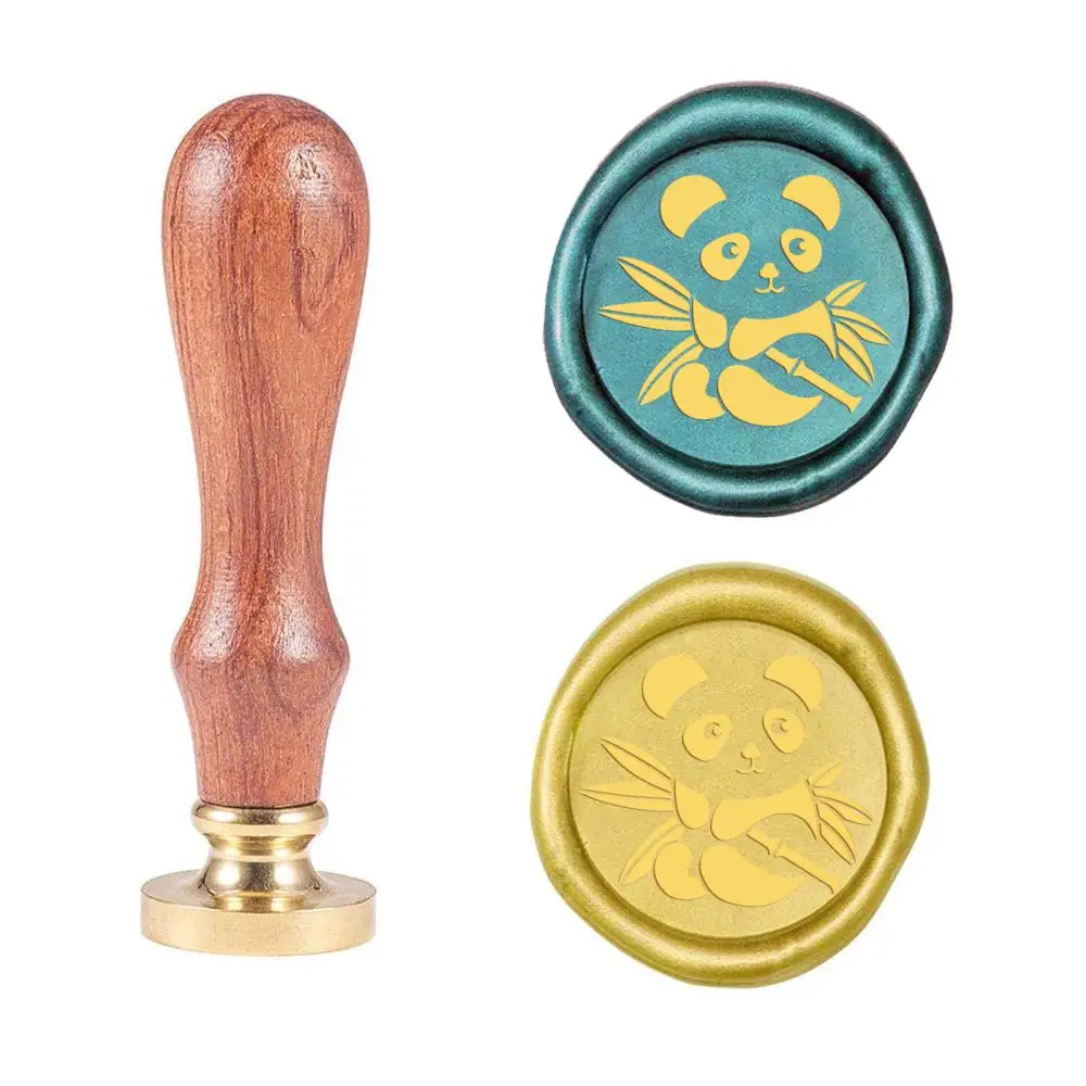 

1PC Wax Seal Brass Stamp Head for Wax Seal Stamp Panda Pattern 83x22mm