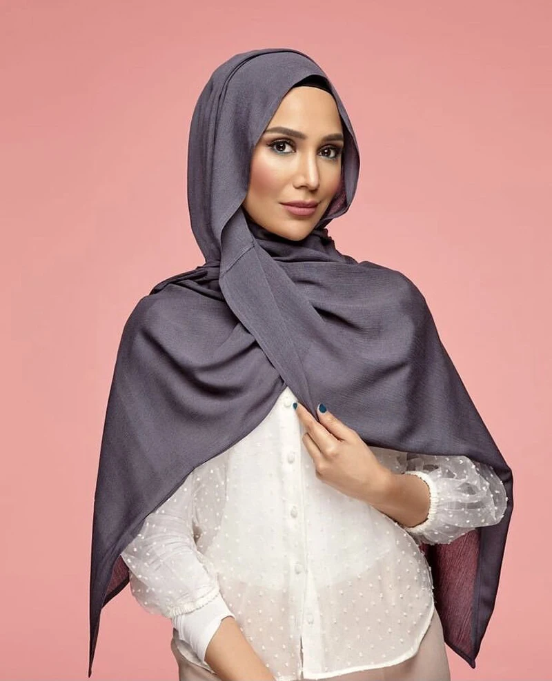 

Новый мусульманский креп-хиджаб Премиум плотный Тяжелый Мягкий Шифоновый шарф женские шали ободок