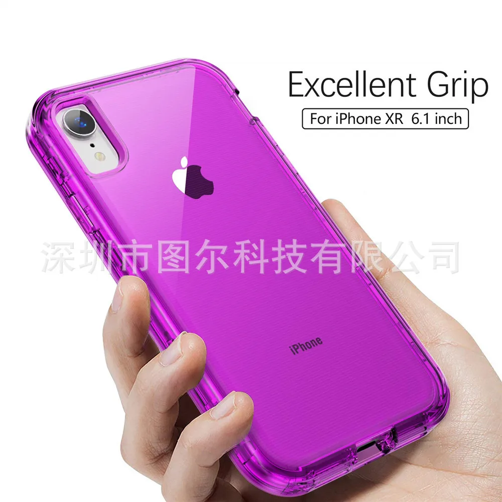 IPhone XR чехол для телефона прозрачный три в одном ударопрочный защитный чехол Xs MAX применимо 6 S 7-8 Plus