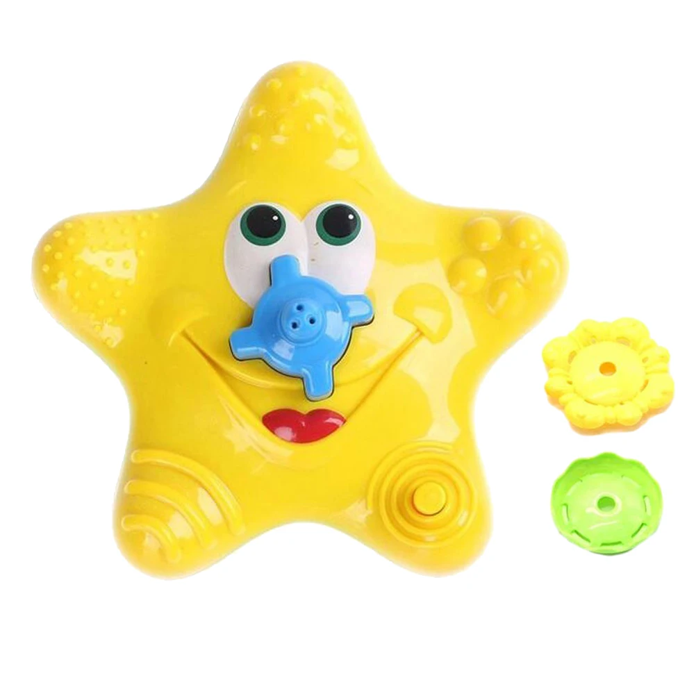 Детская игрушка для ванной в виде морской звезды с насадками форме цветка и