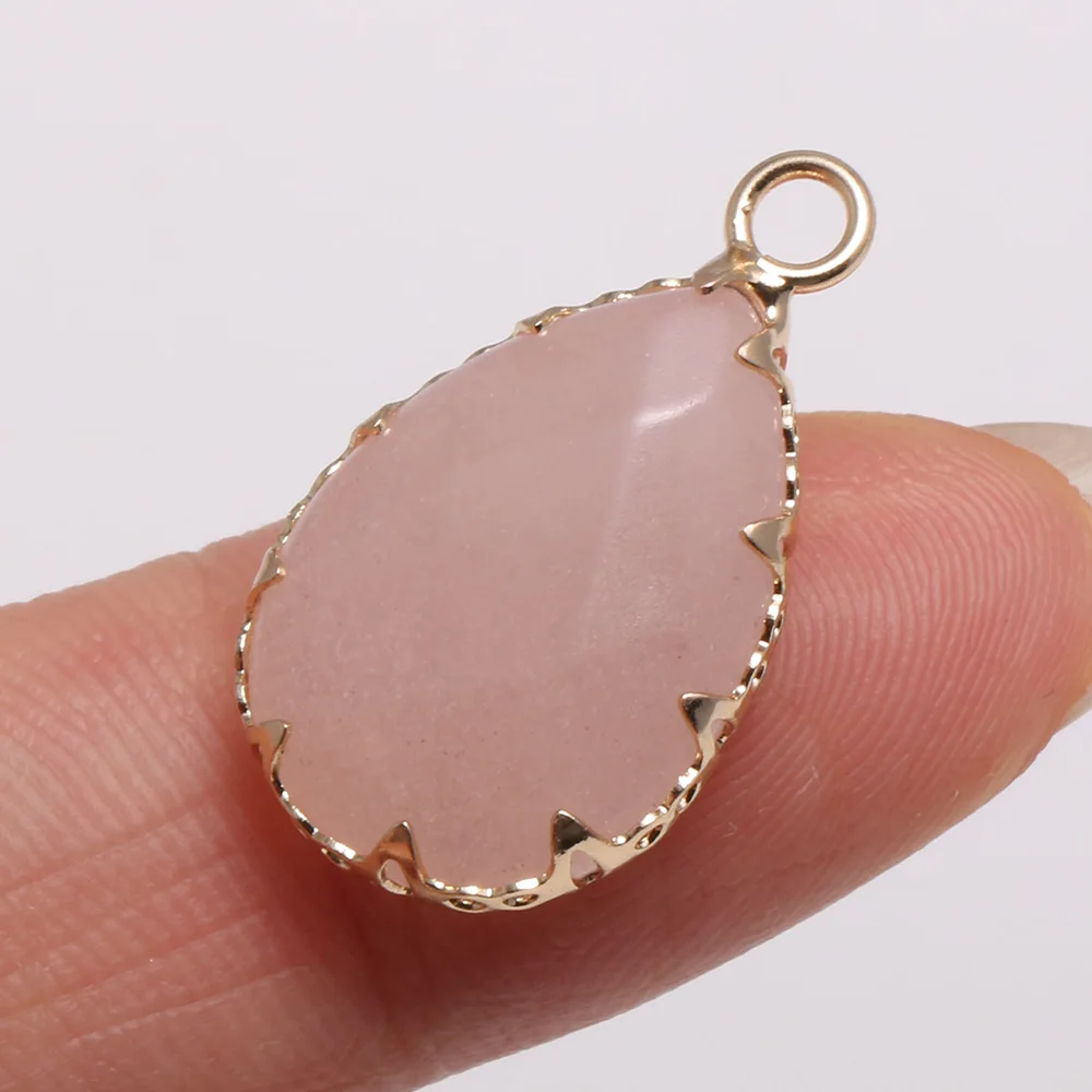 Натуральный камень кулон в форме капли воды форма Роза Qurtazs Агаты Подвески для