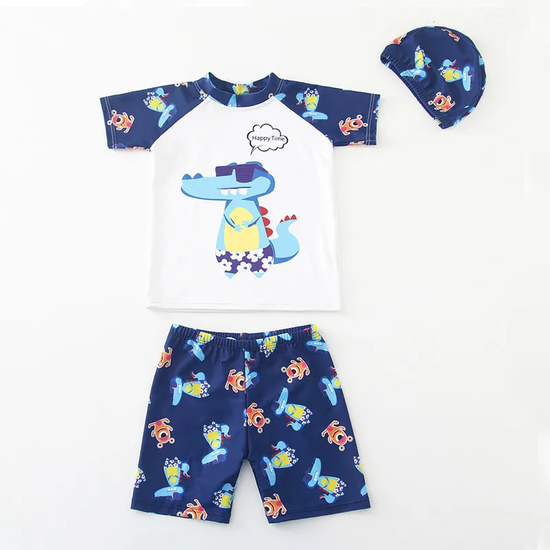 Купальный костюм для мальчиков из 3 предметов с героями мультфильмов короткими