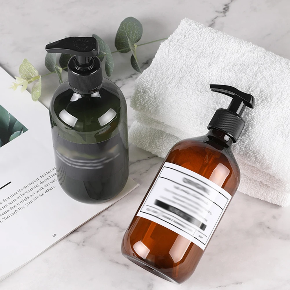 

500ml Refillable Bottle Press Pump Shampoo Soap Lotion Makeup Liquid Dispenser Empty Bottle Salon Hair Tools Water Sprayer