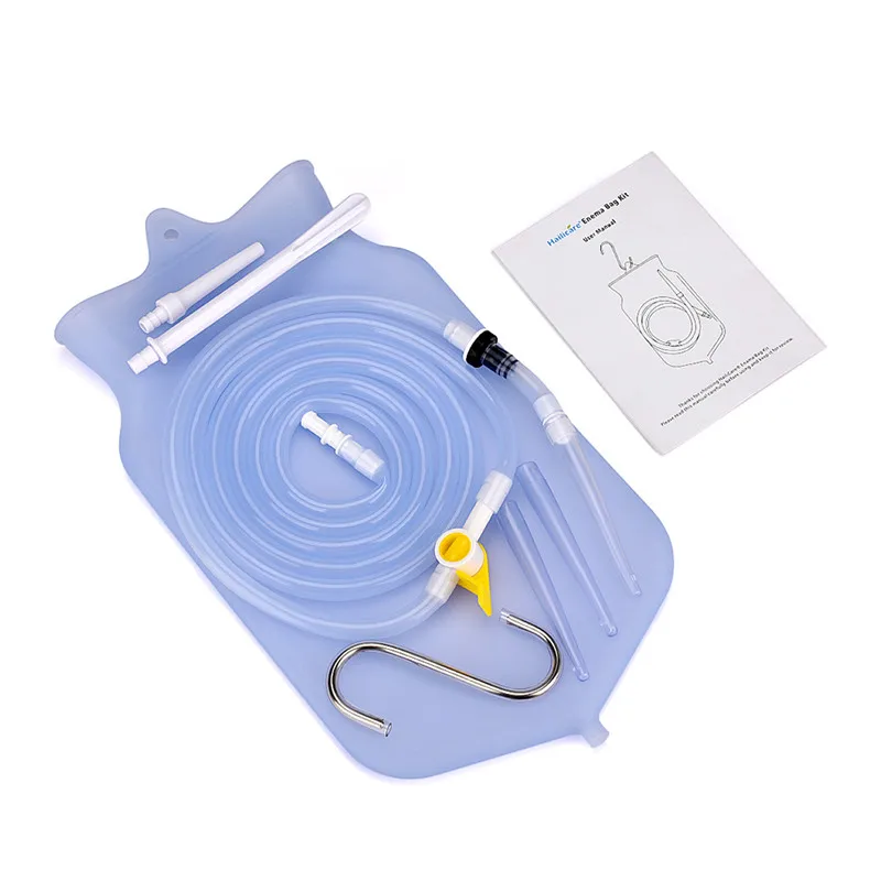 2000 мл сумка для клизмы многоразовая силикагелевая Кофе Вода Очищающая кишечник