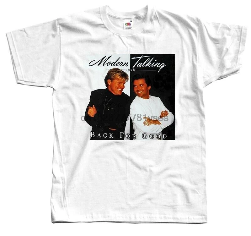 

Modern Talking - Back For Good album cover 1998 T-SHIRT DTG (WHITE) T-Shirt For Men Boy Short Sleeve Cool Tees