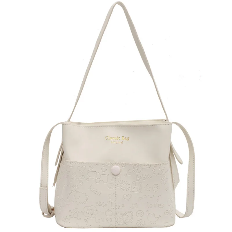

Niche Design Bag Female New Fashion Large-capacity Messenger Bag Shoulder Bag Bucket Bag Underarm Bag Dual-use Bag Width: 26cm