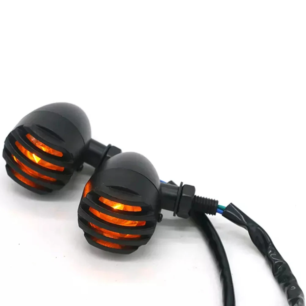

Motorcycle accessories Turn Signal Light 12V 5W retro fence metal case light Indicator Flashers Pointer For Harley Yamaha