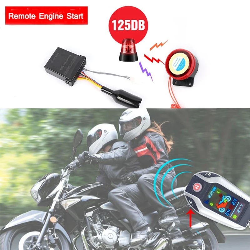 

Universal Motorcycle Two-Way Alarm LCD Screen Anti-Theft Security System with Accu Voltmeter Time Display Tire Pressure