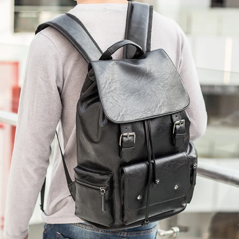 Женский рюкзак из искусственной кожи в Корейском стиле сумка-ведро для студентов