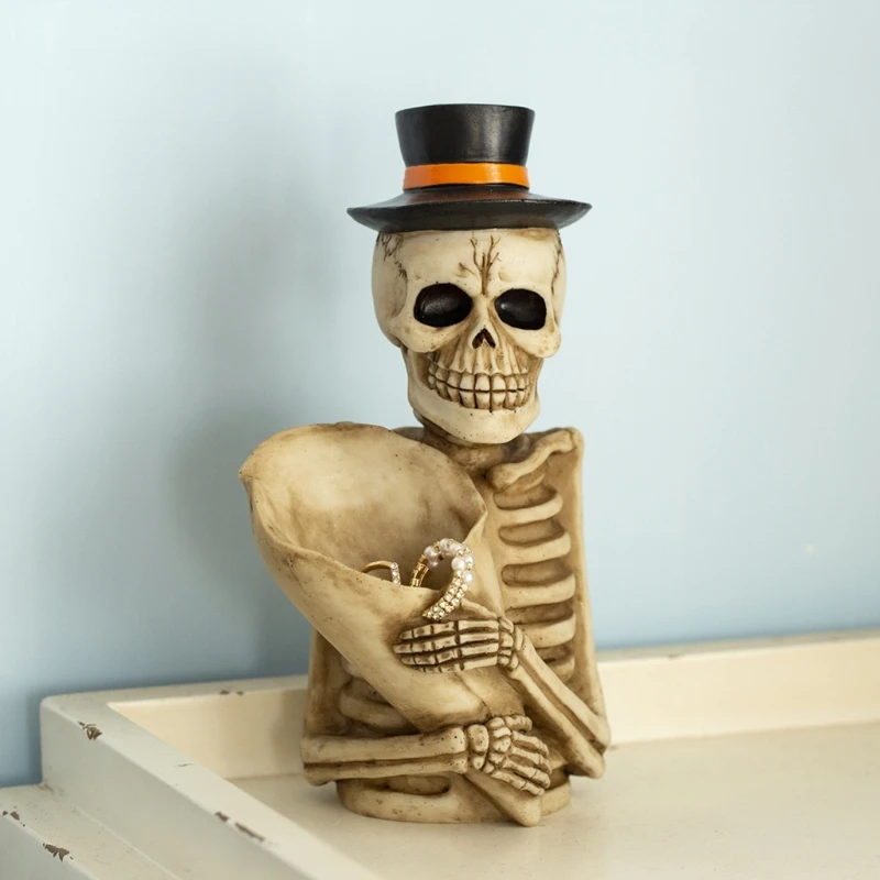 Держатель для ручки в виде черепа настольный органайзер кисточек макияжа