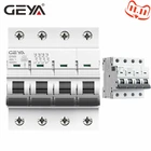 Мини-автоматический выключатель GEYA GYM9, 4-полюсный, 6 ка, разрывная способность MCB, Din-рейка, тип 6A-63A, прямой производитель с фабрики