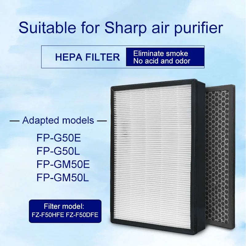 

Для очиститель воздуха Sharp FP-G50E FP-GM50E FP-J40L FP-J40TA FZ-F40SFE фильтр Hepa и высококачественный фильтр с активированным углем