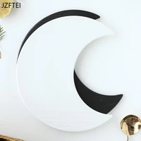 black stone dishes for dessert black wavy plate for barbecue cheese pizza dessert cake fruit plate tray ceramica salver