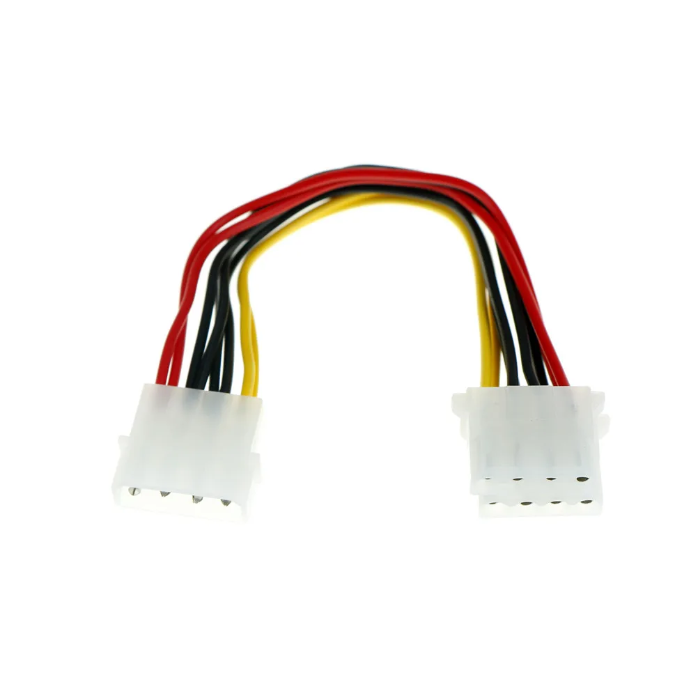 2шт 4 Pin Molex папа в 2 порта IDE Женский источник питания Y сплиттер Кабель-адаптер для