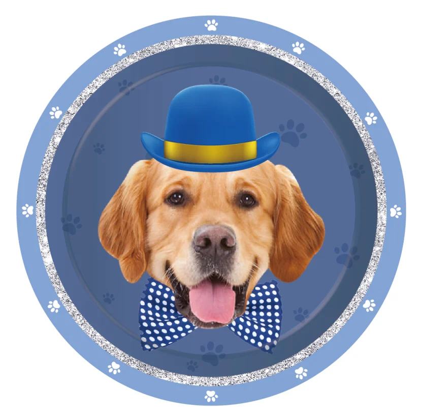 

Cute Dogs Pet Dinner Plates Kids Happy Birthday Party Decorations Disposable Napkin Cup Tableware Sets Baby Shower Party Favors