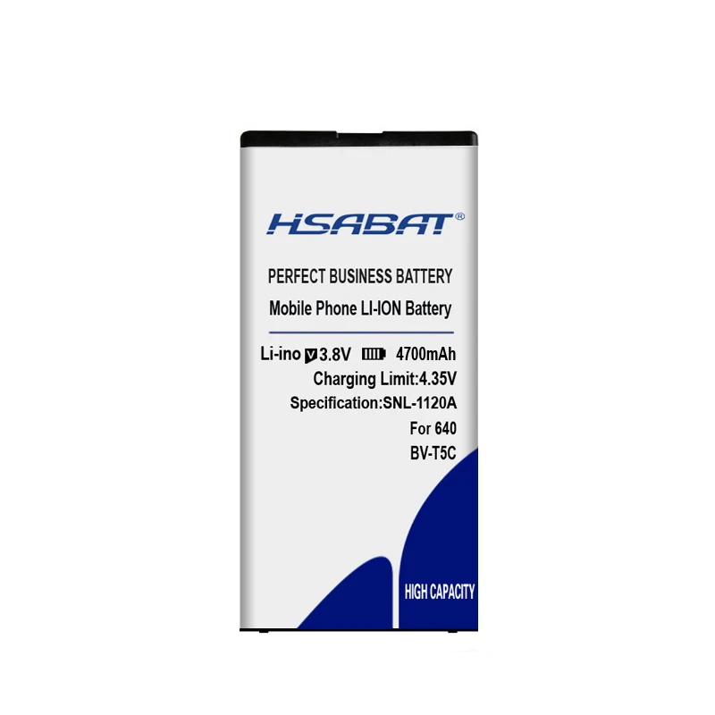 HSABAT BV-T5C 4700mAh Battery for Microsoft Nokia Lumia 640 RM-1109 RM-1113 RM-1072 RM-1073 RM-1077 RM Lumia640 | Мобильные телефоны