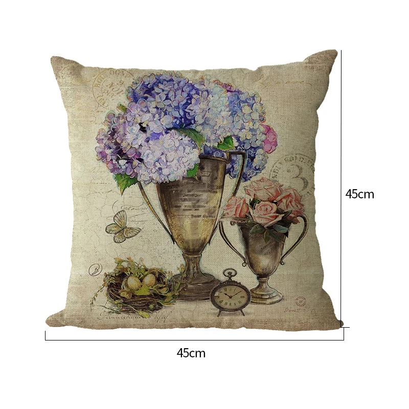 

Customized Hot Sale Luxury Printing Custom Cartoons Funny Vintage Style Square Pillowcase Throw Pillow Cover For Home Decor Sofa