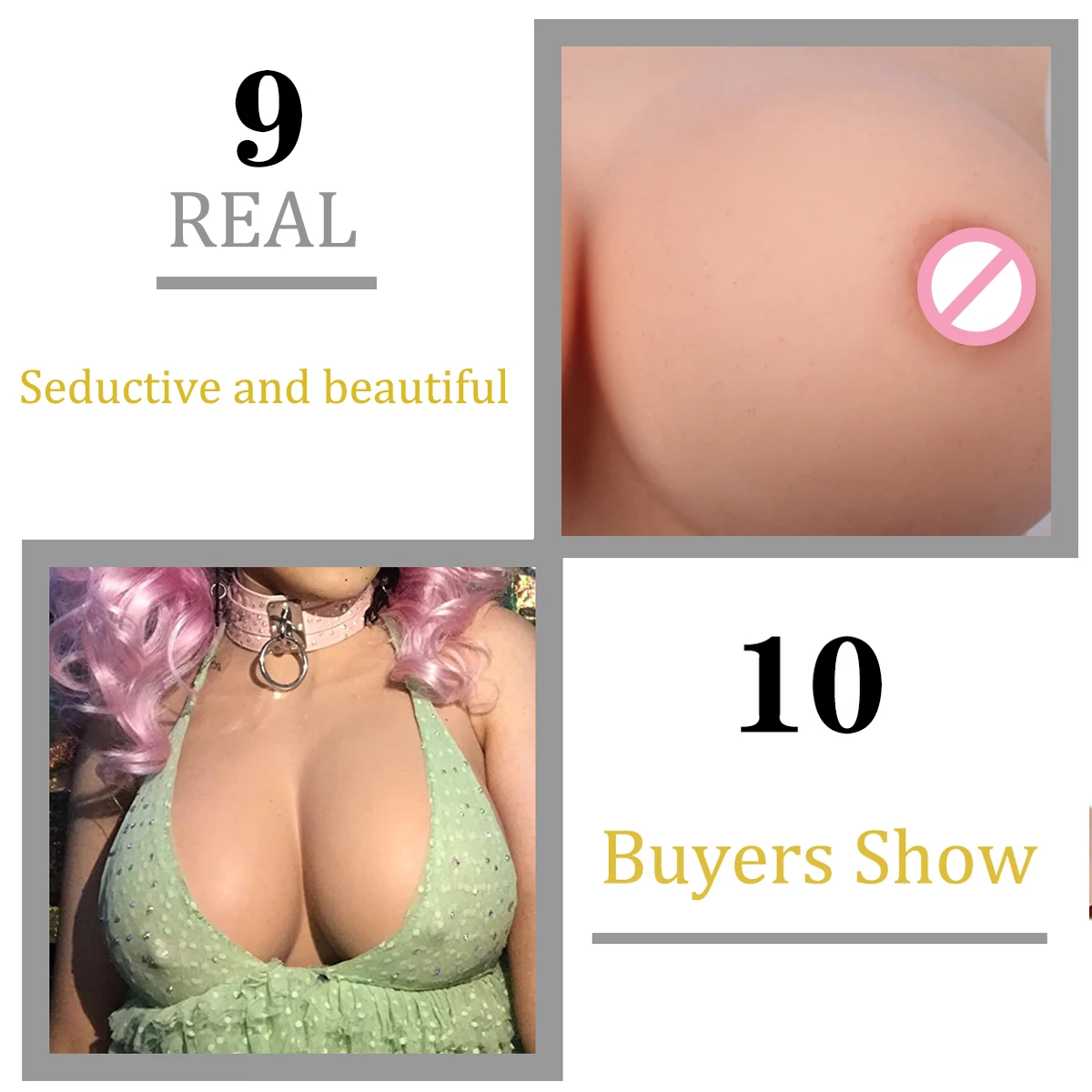 

NUSIAMA B-G CUP Realistic False Shemale Breast Forms Silicone Artificial Breast Fake Boobs For Drag Queen Crossdresser Cosplay