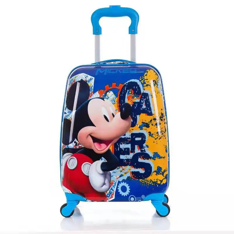 Children Suitcase Children's Cartoon Suitcase Child Trolley Case Luggage Kids Schoolbags Travel Suitcase with Wheels 3D 18inch Case Kid's Toys Box - Цвет: Children Suitcase