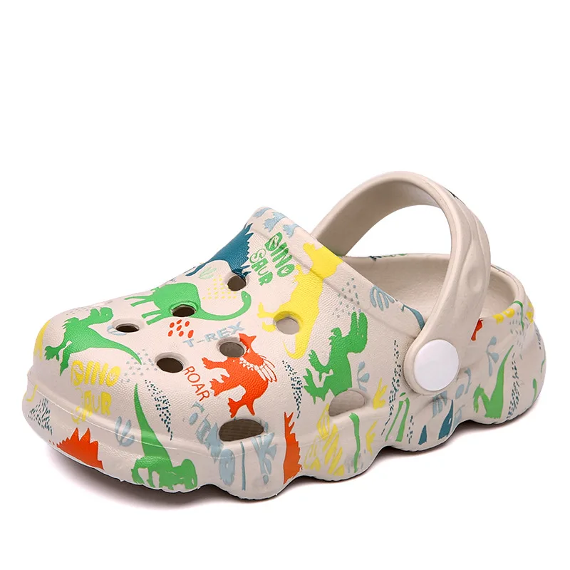 

Boys Slippers New Children's Shoes Hole Shoes Sandals Small Dinosaur Cartoon Sandals and Slippers Beach Shoes Girls Slippers