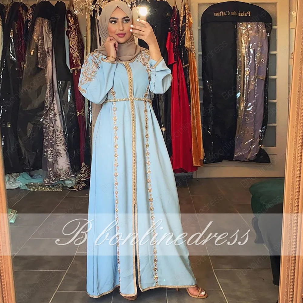 Bbonlinedress марокканские Caftan вечерние платья с вышивкой и аппликацией длинное