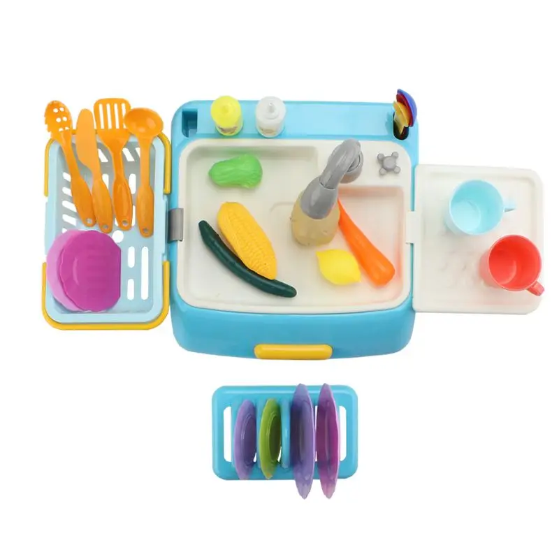 

Free Shipping Children Simulation Plastic Electric Dishwasher Sink Pretend Play Kitchen Toys Kids Early Education Birthday Gifts