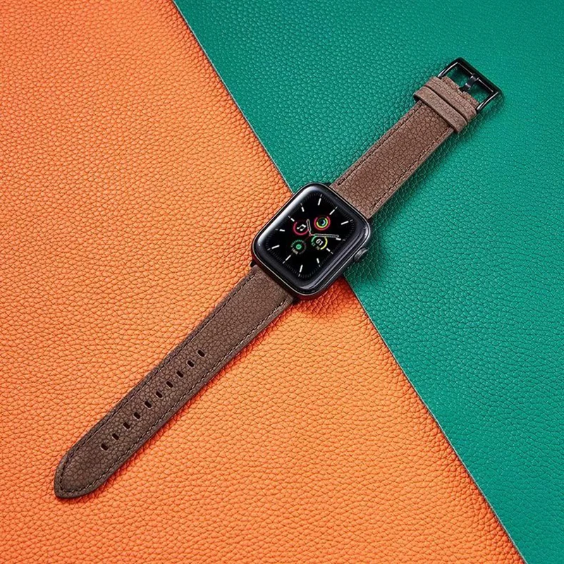 

strap for Apple Watch band 38mm 42mm 44mm 40mm iwatch Series 6 SE 5 4 3 Replacement Leather Correa Watchband Bracelet Belt