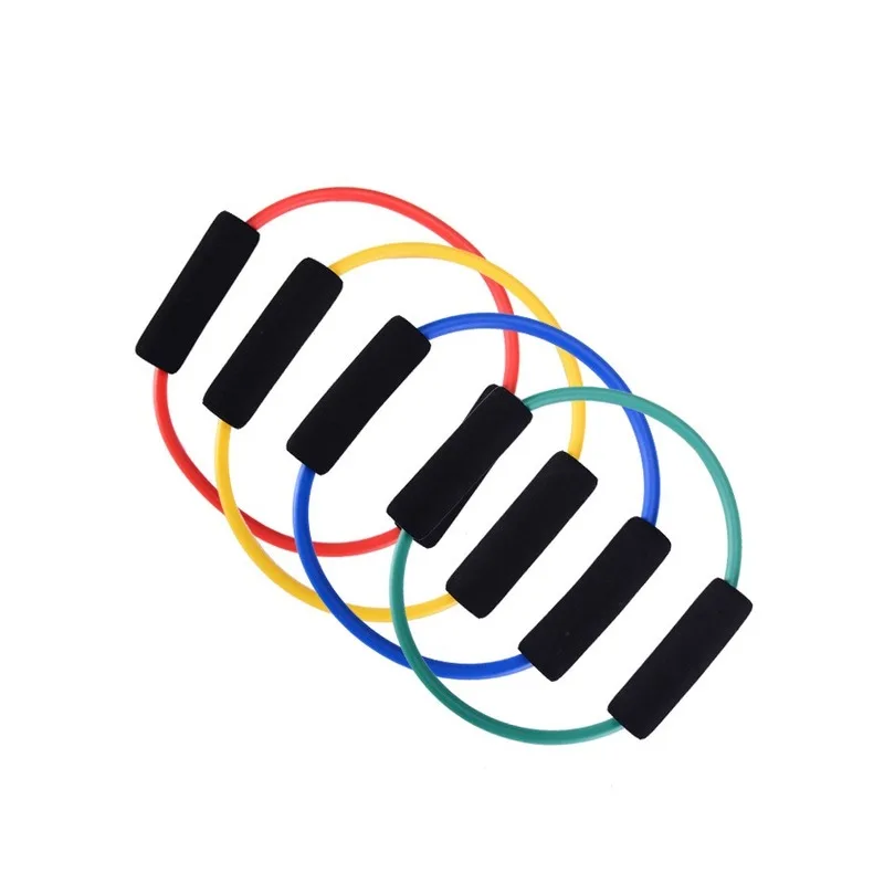 Type O Pull Ring Resistance Belt Elastic Rubber TPE Rope Yoga Fitness Muscle Training Exercise Band A | Спорт и развлечения