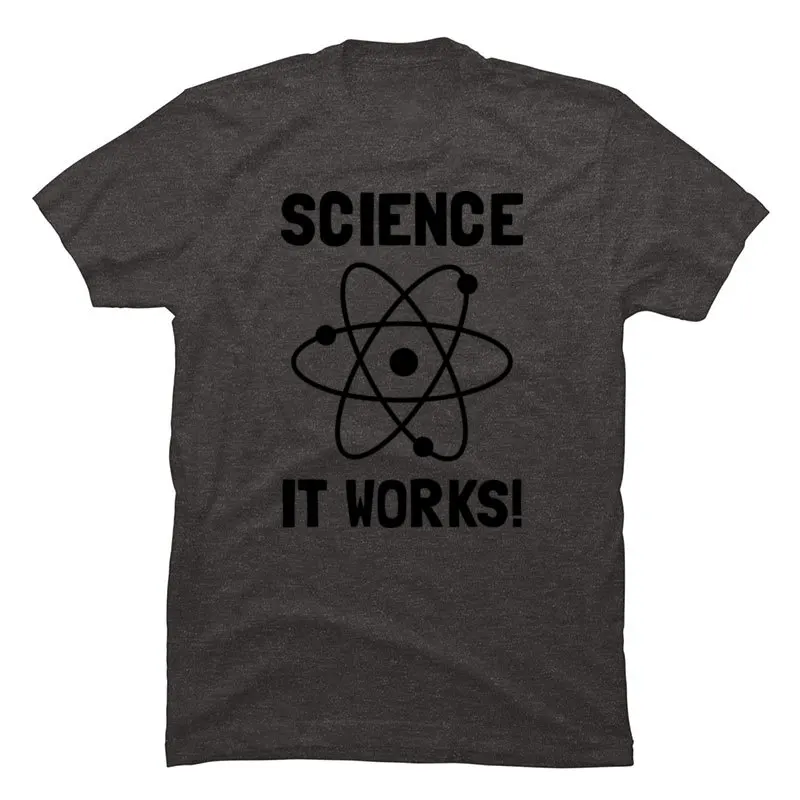 

SCIENCE IT WORKS Letter Tshirt Green 100% Cotton Fabric Men Short Sleeve Tops & Tees The Big Bang Theory Men T Shirt