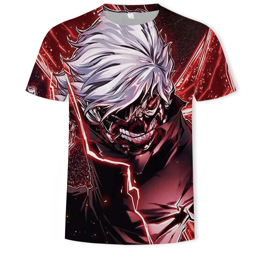 

Summer fashion and comfortable men's T-shirt Tokyo Ghoul Anime Cartoon Harajuku Printing Oversized T-shirt Breathable Top