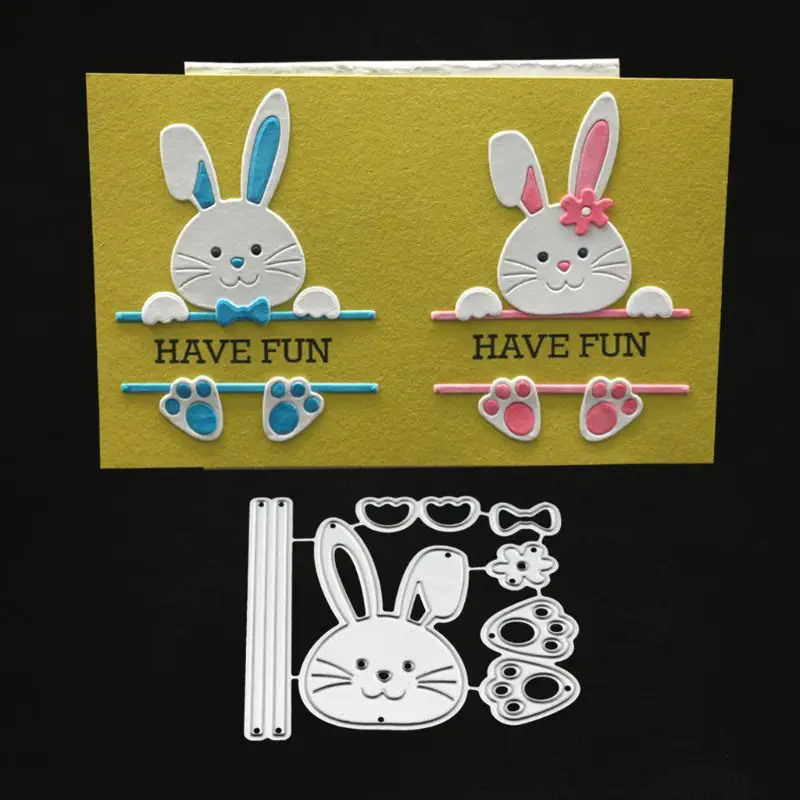 Bow Rabbit Metal Cutting Dies Stencil Scrapbooking DIY Album Stamp Paper Emboss | Дом и сад