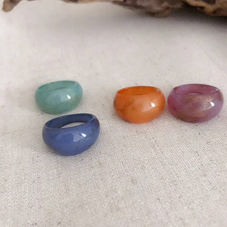 

New Punk Acrylic Resin Cool Wind Retro Temperament Wild Fashion Simple Ring