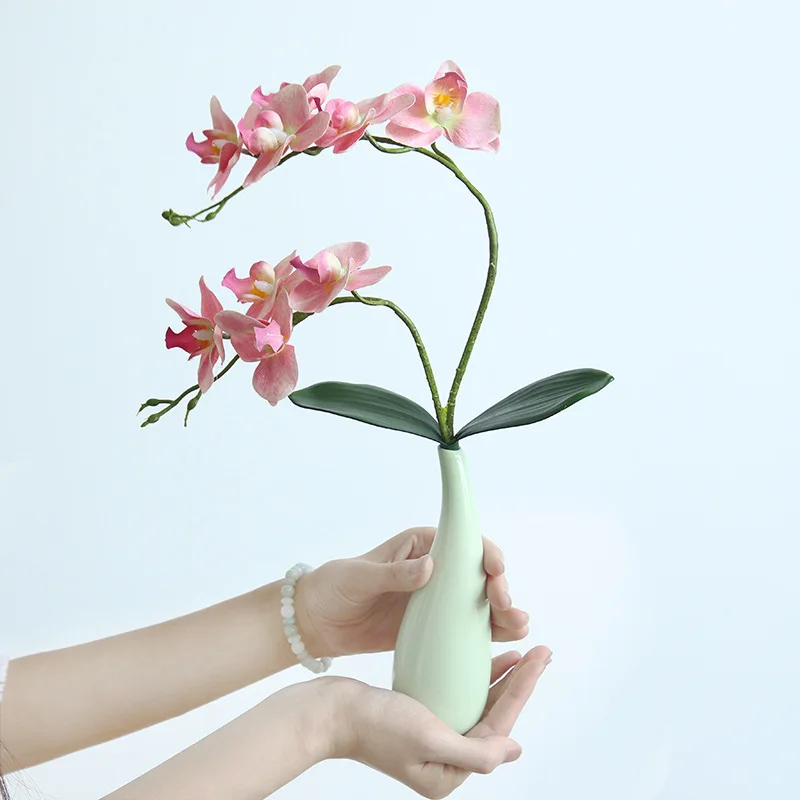 

2 pcs Artificial Flower Branch Silk Artificial Moth Orchid Butterfly Orchid for DIY new House Wedding Festival Home Decoration
