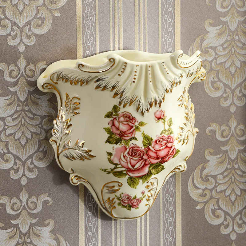 7 inch vase Европейская фарфоровая ваза цвета слоновой кости современная керамика Цветочная ваза комната кабинет Прихожая домашнее украшение для свадьбы подарок - Цвет: 7 inch vase