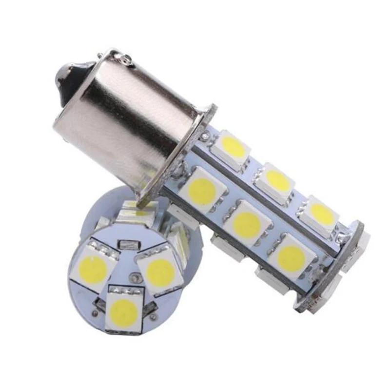 

2 шт., Автомобильные светодиодные ламсветильник S25 1156 P21W ba15s 18 Led s 5050SMD