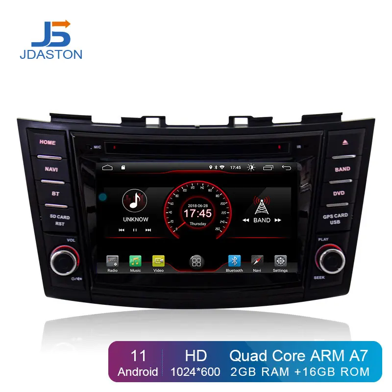 Автомобильный DVD-плеер JDASTON Android 11 для SUZUKI SWIFT 2011-2015 мультимедийная система с