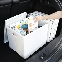 household folding storage box portable car storage crate plastic sundries container wardrobe clothes organizer underwear box
