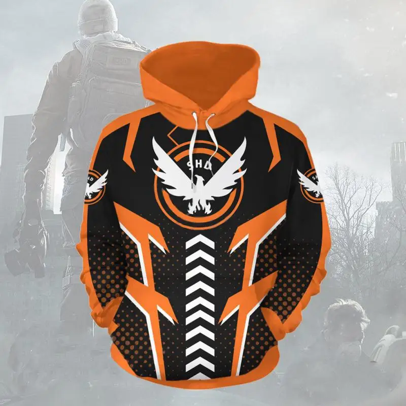 3D печатных хип хоп короткий рукав том Clancy's The Division 2 Унисекс Harajuku видеоигры