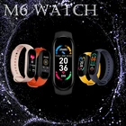 Xiaomi оригинальный бренд M6 Смарт-часы для мужчин 2021 новый браслет монитор артериального давления фитнес цветной экран умные часы для xiaomi M6
