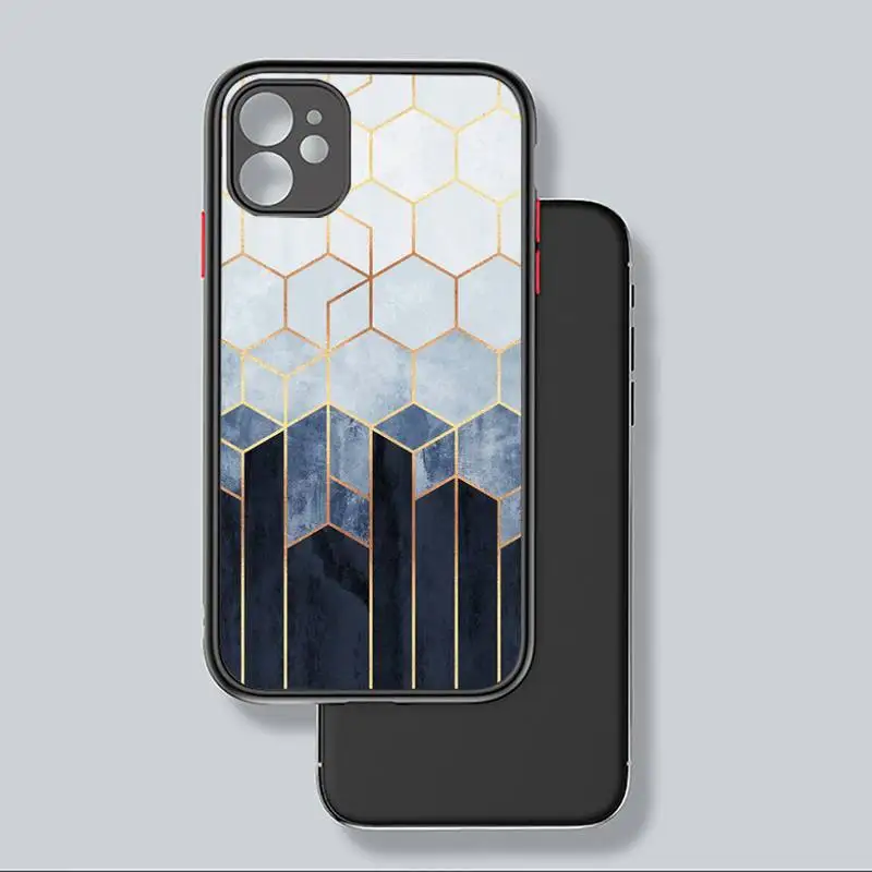 

Marble PlaidSmooth luxury Phone Case For iphone 12 11 8 7 plus mini x xs xr pro max matte transparent cover