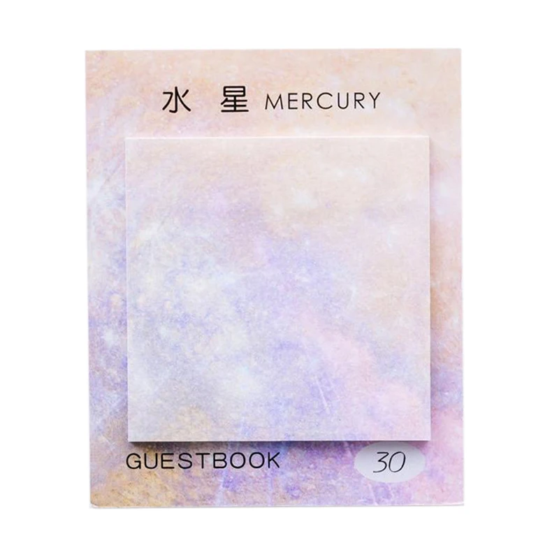 6 шт. картина с изображением планеты блок самоклеящейся бумаги для записей