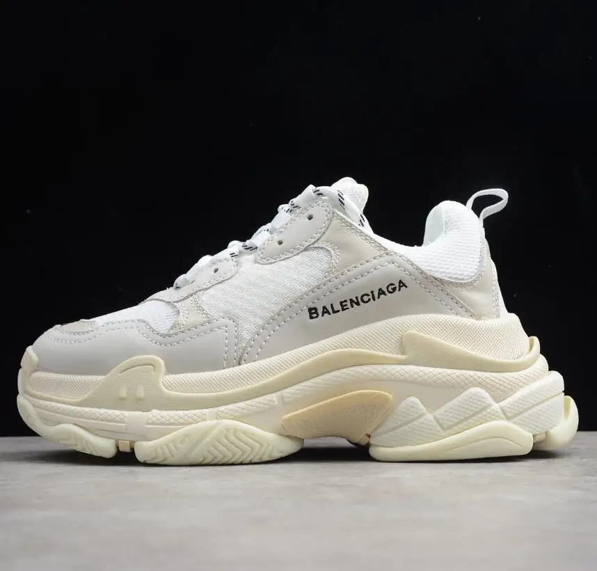 

2021 Balanciaga- Triple S Clear sun glasses Black shoes Women Dad Clear sun White Trainers Fashion Neon Green sneakers 36-40