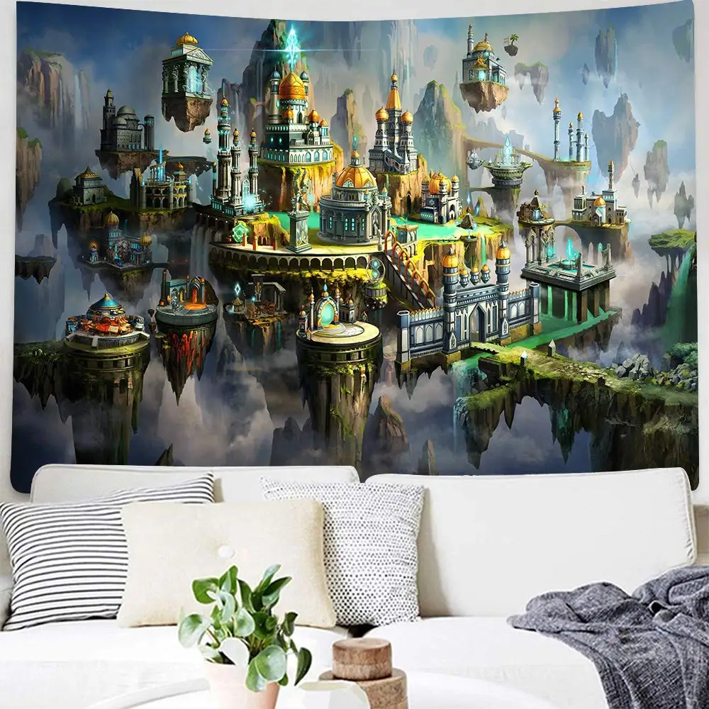 

Hero City Tapestry Magic and Hero Game Scene Custom for Bedroom Living Room