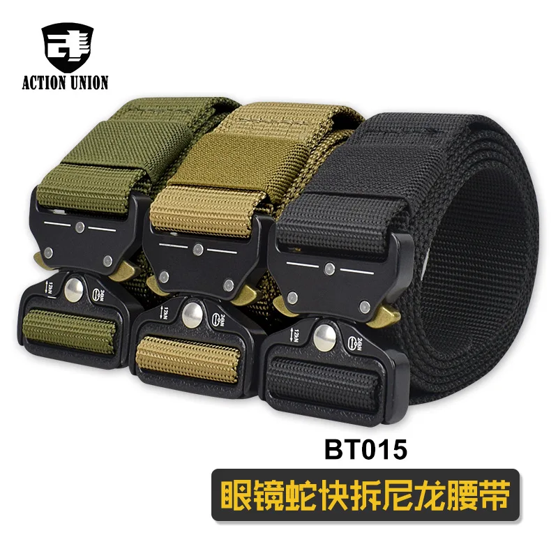

Tactical Belt Military Army Police Men Outdoor Sport Hunting Accessories Nylon Heavy Duty Training Metal Buckle Waist Strap Belt