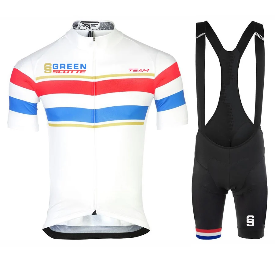 

2021 Men Scotte Jerseys Bib Sets Maillot Ropa Ciclismo Cycle Sports Clothes Male Outdoor Pro Team Racing Bike Summer MTB Bicycle