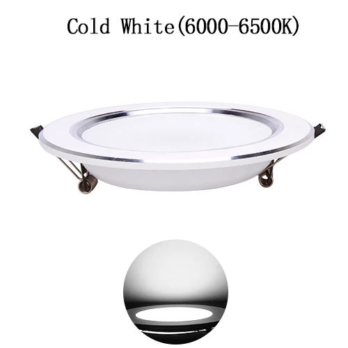 COld White Ультра яркий круглый RGB LED-светильник 3 Вт 5 Вт 7 Вт 9 Вт 10 Вт 12 Вт 15 Вт алюминий AC110V 220 В Светодиодный светильник Теплый/Холодный встраиваемый Точечный светильник - Испускаемый цвет: COld White