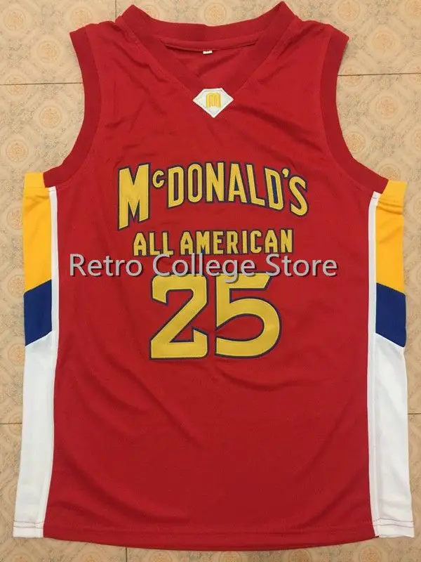 #25 баскетбольная Футболка DERRICK ROSE Dolphin mcдональд ALL американская