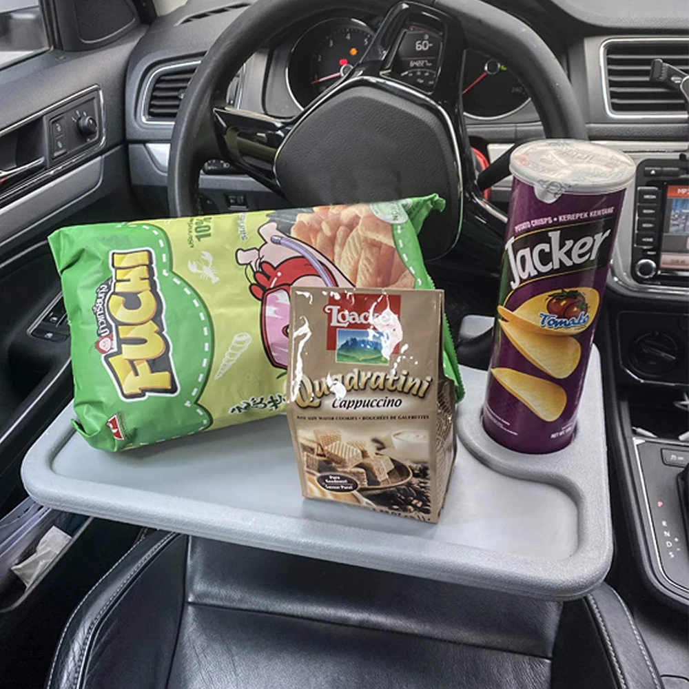 portable car food tray steering wheel table work desk mount stand travel table laptop tablet vehicle accessories free global shipping