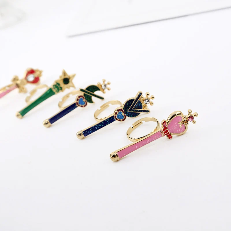 Женское кольцо с эмалью Sansummer романтическое Луной и звездой блестящее Ювелирное